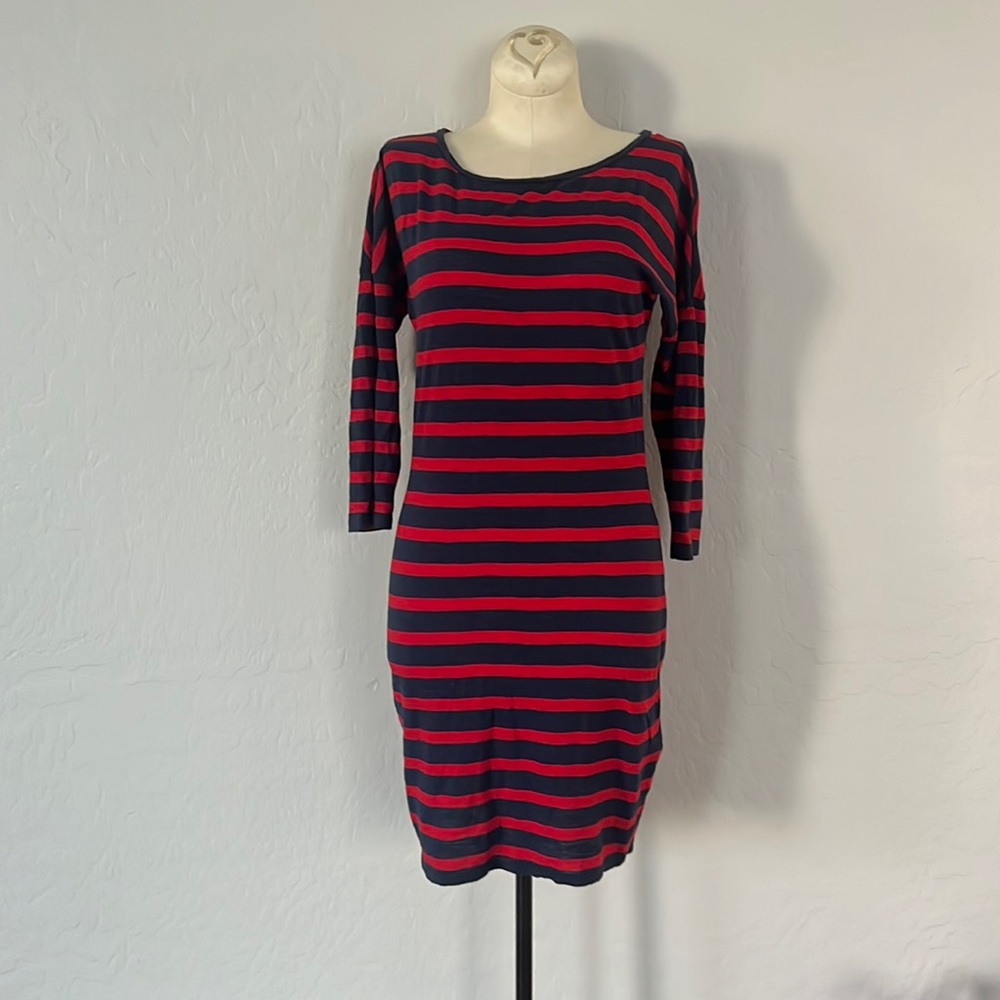 Express mini dress red and navy blue stripe
